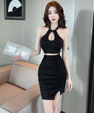 【black&pink】ミニドレス セクシー キャバドレス 谷間魅せ 指名 タイトドレス XH2-DD4917
