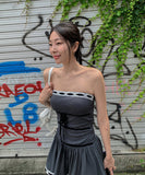 ビキニ水着ワンピースベアトップセクシースタイルアップ水着 レディース スカート付きワンピース 引き締め効果 着痩せ水着 XH7-DP-A33933