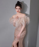 ナイトドレス 宴会 ロングドレス キラキラ お姫様 ふわふわ 誕生日 パーティー 演奏会 XH2-MBYD-ltao720921670983