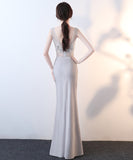 ロングドレス 美足効果 刺繡 透明感 Vネックラ  キラキゴージャス 高級感 二次会 披露宴XH2-HX193