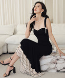 ロングドレス セクシー エレガント マーメイドドレス フリル 気質 通勤 XH2-ZED889709GT347