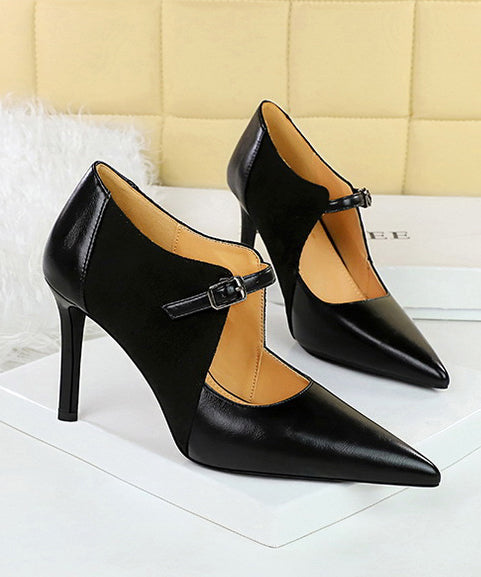 EDEN 85 STRAP PUMP in BLACK for Women | Stuart Weitzman®