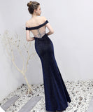 ロングドレス オフショルダー 宴会 二次会 パーティードレス キラキラ レース ゴージャス XH2-HX149