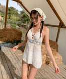 水着 ホルターネック モノキニ ワンピース 体型カバー ビキニ XH7-CF-QM.765