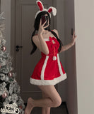 【3点セット】クリスマ 大人可愛い セクシー サンタ服 コスプレ レース リボン XH2-ZQ6109