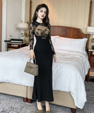 手作り ロングドレス 高品質 レース チュール フリル セクシー エレガント マーメイド XH2-JY20709