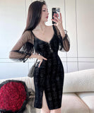 ミニドレス 肌見せ チュール カワセクシー 気質 エレガント XH2-ZED881056DXH449A