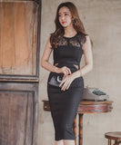 膝丈ドレス キャバドレス セクシー エレガント 気質 レース XH2-ZED889633BH538