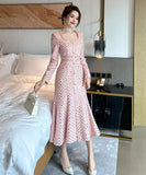 手作り ツイードドレス セレブ風 高級感 キラキラ エレガント 着痩せ 気質 韓国っぽ XH2-JY50696