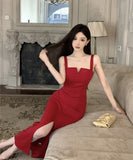 【2色】ロングドレス セクシー エレガント party 美足効果 XH2-DD5877