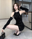 ミニドレス パーティードレス キラキラ セクシー ナイトクラブ キャバキャバ 指名 XH2-DD3868