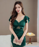 【2色】キャバドレス セクシー ミニドレス 谷間魅せ 指名 XH2-YZY-Y119