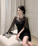 ミニドレス キラキラ キャバドレス セクシー 宴会 パーティー おしゃれ タイトドレス XH2-ZED885583DXH238