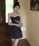 【2色】キャバドレス ミニドレス フリル 蝶結び エレガント セクシー おしゃれ YH2-ZED888367DXH238A