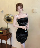 【4色】ミニドレス セクシー キャバドレス 谷間見せ 肌見せ party XH2-DD7403