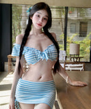 【2色】3点式セット ビキニ 水着 三角ビキニ ホルターネック セクシー 韓国っぽ ビーチ 海 温泉 XH7-SNM3