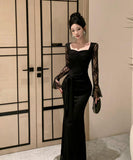 ロングドレス レース 通勤 キャバドレス セクシー 気質 着痩せ 気質 大人可愛い XH2-ZED888553DXH238A