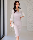 膝丈ドレス キャバドレス 千鳥格子 エレガント 気質 chic おしゃれ XH2-ZED886626BH506