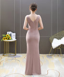 ロングドレス 宴会 二次会 パーティードレス 透明感 肌見せ レース ゴージャス XH2-HX1