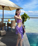 2色 3点セット ビキニ 水着 フリル セクシー ガーリー 小胸さん ビーチ 海 温泉 XH7-BY3082