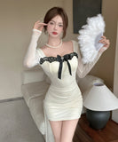 【3色】ミニドレス セクシー キャバドレス 谷間見せ 肌見せ party XH2-DD7348