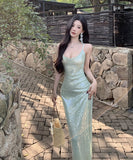 ロングドレス キラキラ キャバドレス パーティードレス ナイトクラブ 宴会 キャバクラ XH2-CD3-141-25110630