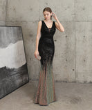 【5色】ロングドレス 高品質 キラキラ ナイトドレス 宴会 マーメイド 演奏会 XH2-YEY18079#