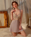 セクシー ルームウェア パッド付き エロかわいい パジャマ レース 谷間魅せ XH8-GR2682