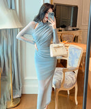 タイトドレス 手作り セクシー ロングドレス Chic おしゃれ 女性魅力 XH2-JY30637