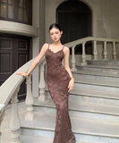 ロングドレス マーメイドドレス キャミワンピ セクシー 宴会 パーティー エレガント XH2-XHY917989