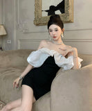 ミニドレス キャバドレス オフショルダー セクシー フリル カワセクシー パーティー キャバクラ XH2-ZED888391DXH238A