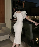 膝丈ドレス キャバドレス 刺繡 レース 小顔効果 Party エレガント 気質 XH2-ZED885384DXH449