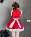 【3点セット】クリスマ 大人可愛い セクシー サンタ服 コスプレ レース リボン XH2-LZ2816