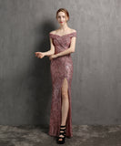 【7色】ロングドレス 高品質 キラキラ ナイトドレス 宴会 美足効果 演奏会 XH2-YEY18355#