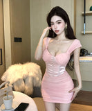 ミニドレスキャバドレスセクシー谷間見せナイトクラブキャバクラパーティー XH2-ZED881966DXH437A