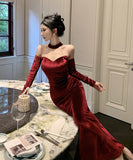 【2色】ロングドレス セクシー エレガント 宴会 ナイトクラブ 気質 XH2-DD7171