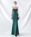 【8色】ロングドレス ナイトドレス ベアトップ セクシー 宴会 演奏会 誕生日 XH2-YEY31887#