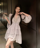 ミニドレス Aライン キラキラ エレガント セクシー 谷間見せ XH2-ZED88480DXH342