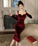 膝丈ドレス 肌見せ エレガント 気質 セクシー 着痩せ おしゃれ XH2-ZED881073DXH348