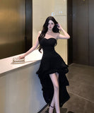 キャバドレス ベアトップ フリル カワセクシー パーティー 大人可愛い おしゃれ ナイトクラブ XH2-CD5-109-81160750