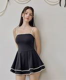 水着ビキニワンピースAライン体型カバー露出控え着痩せ気質フラワーカワセクシー XH7-DP-A32814