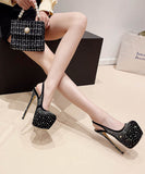 【2色】ハイヒール ピカピカ ダイヤモンド 美足効果 新作 セクシー　話題 XH5-XL-ZG-2018-128