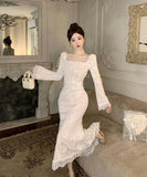 ロングドレス カワセクシー キャバドレス エレガント レース 気質 XH2-ZED886157DXH343A