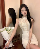 ミニドレス キャバドレス セクシー レース かわいい 気質 小顔効果 お洒落 YH2-ZED888359DXH238A