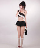 bikini 水着 ビキニ ワンショルダー フリル ワンピース モノキニ タンキニ 旅行 温泉 ビーチ 海 XH7-CF-XI2512