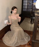 ロングドレスナイトクラブキャバドレスキラキラセクシーキャバクラ宴会パーティー着痩せ気質XH2-CD5-109-80450800