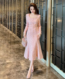 手作り ツイードドレス セレブ風 高級感 キラキラ エレガント 着痩せ 気質 韓国っぽ XH2-JY50696