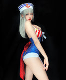 【2点セット】コスプレ キラキラ マリンボーダー 水兵ガール セクシー ハロウィンコスプレ XH2-XJ9014