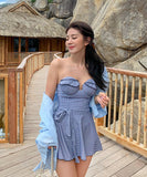 水着 ビキニ 2点セット ワンピース 着瘦せ 体型カバー フリル カワセクシー XH7-DP-A20179