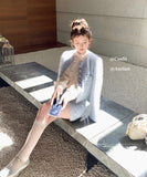 【上下セット】ミニドレス セレブ風 高級感 秋冬 エレガント 着痩せ 気質 韓国っぽ XH2-MYK0518